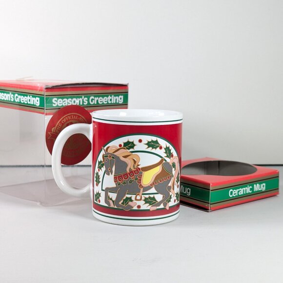 Woodward Canada Christmas mug Horse Holiday Mug Vintage Gift idea - Picture 6 of 14